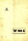 Паспорт на станок W100A
